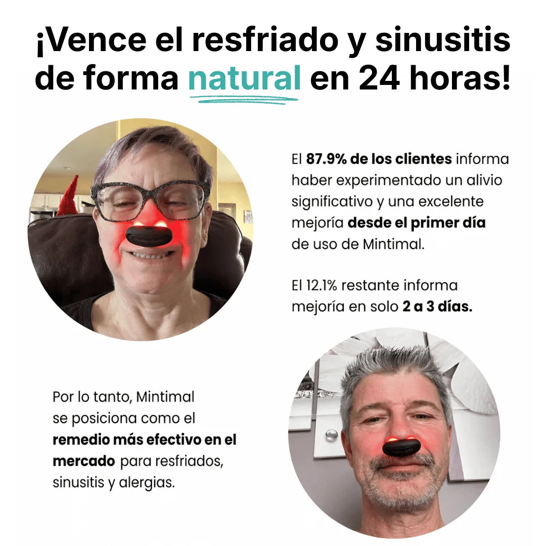Mintimal alivio nasal con luz roja