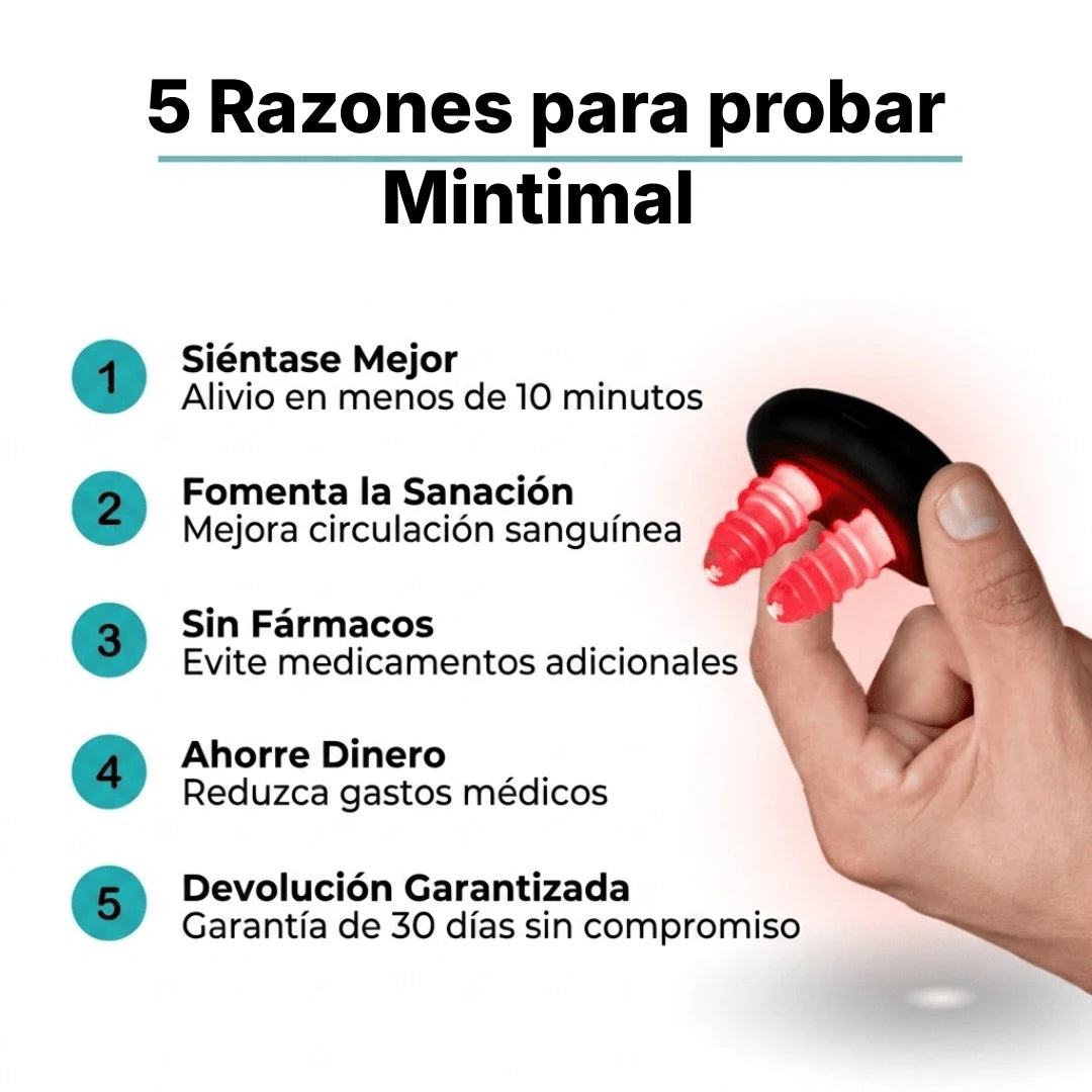 Mintimal alivio nasal con luz roja