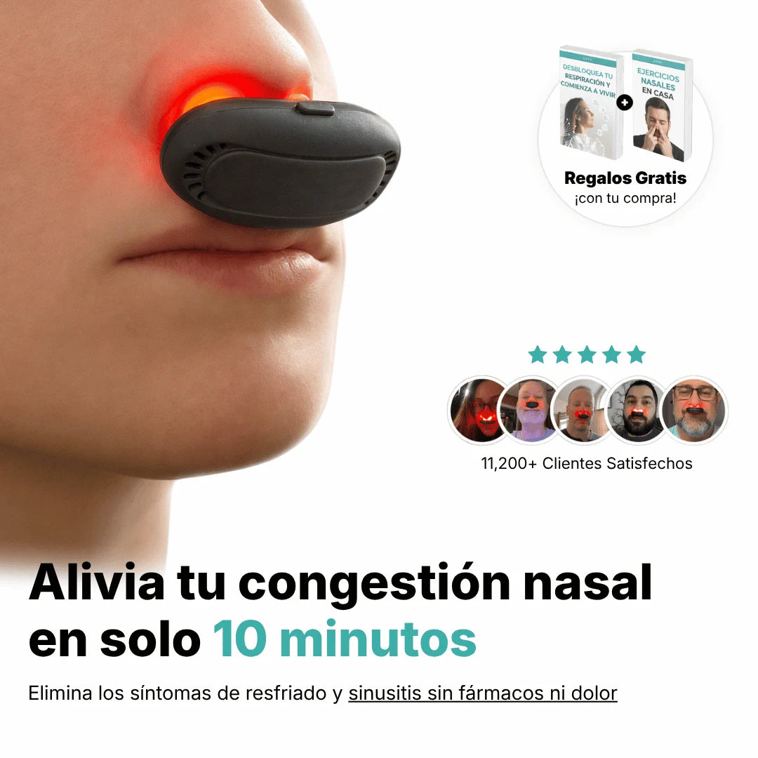 Mintimal alivio nasal con luz roja